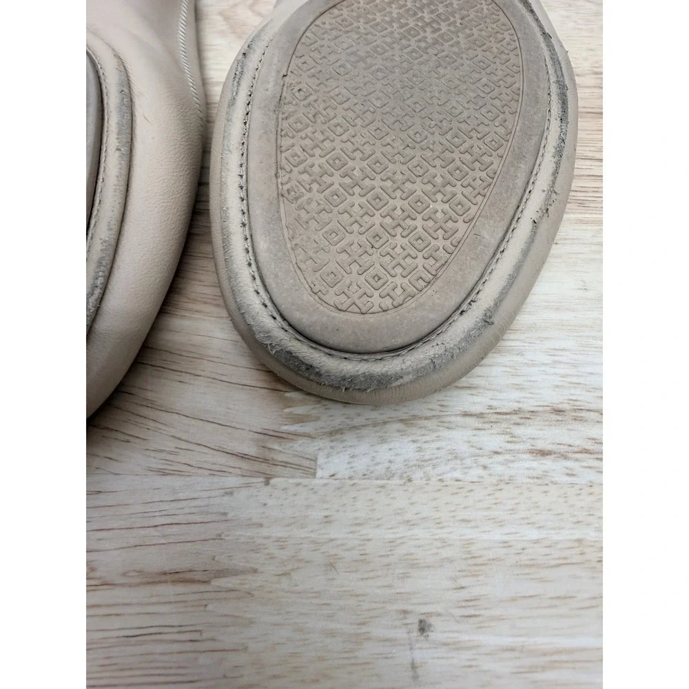 Tory Burch Minnie Travel Womens EU 42/ US 10.5 Taupe Leather Ballet Flats #23 - Picture 8 of 10